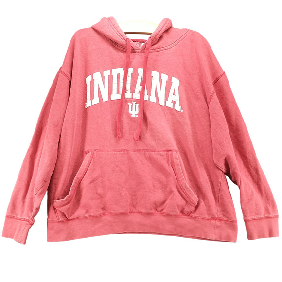 Proedge Men's Indiana Hoosiers Pullover Hoodie Sweatshirt Red XL Kangaroo Pocket - Picture 1 of 13